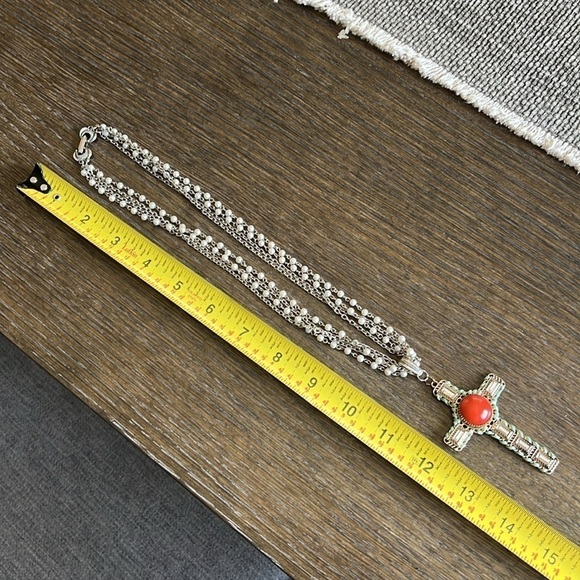 Whimsygoth One of a Kind handcrafted victorian style necklace with Cross pendant - Picture 7 of 8